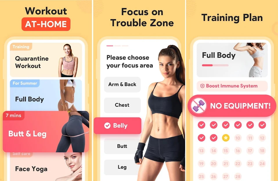 Treino para mulheres mod apk