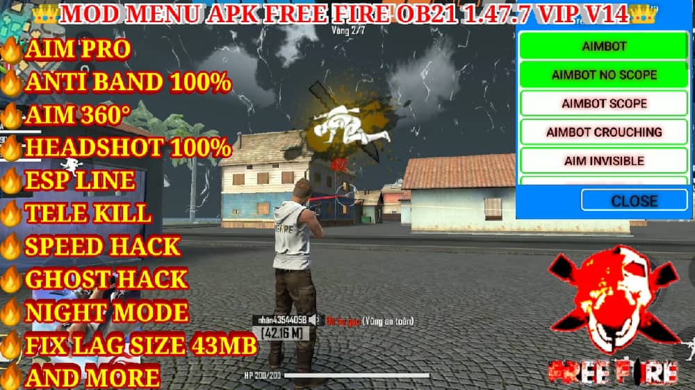 Hack Free Fire Through The Wall Without Lock Nick 2022