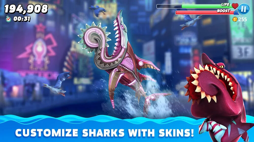 hungry shark world hack full tiền