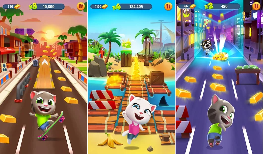 Talking tom gold run new racing contest talking ben vs talking hank 2019 картинки