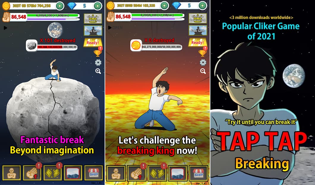 Tải Hack Tap Tap Breaking MOD + APK 1.77 (Full Tiền Vàng Kim Cương, One Hit)