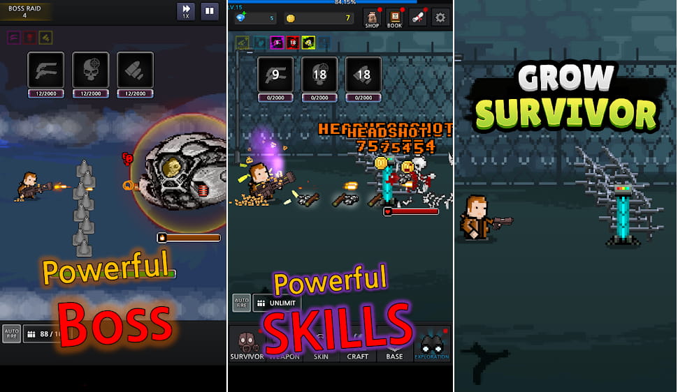 Tải Grow Survivor MOD + APK 6.6.5 (1 Hit, Kinh nghiệm cao)
