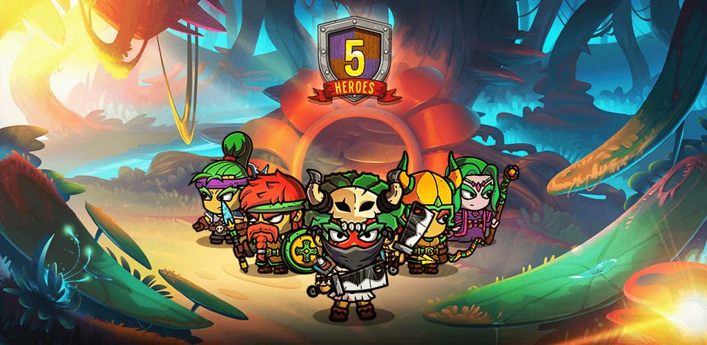 Tải Five Heroes MOD + APK 7.6.1 (Vô hạn vàng, kim cương)