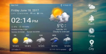 Sense Flip Clock & Weather