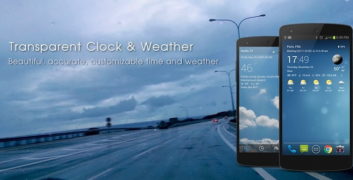 Transparent clock Weather Pro