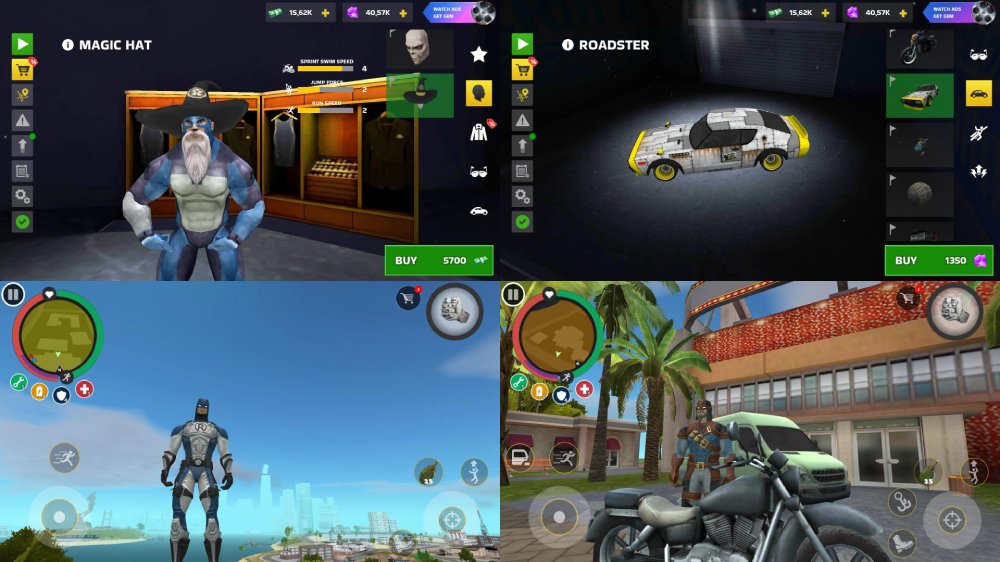 Tải hack Rope Hero Mafia City Wars